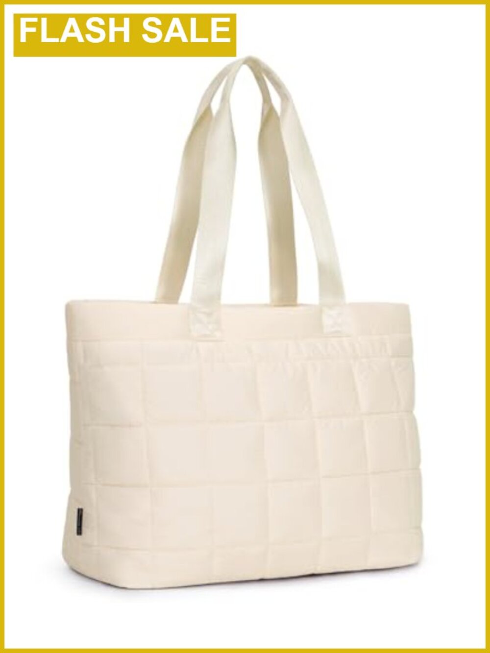 Lightweight Quilted Puffy Tote Bag with RFID Pocket, Tablet Compartment, Travel
